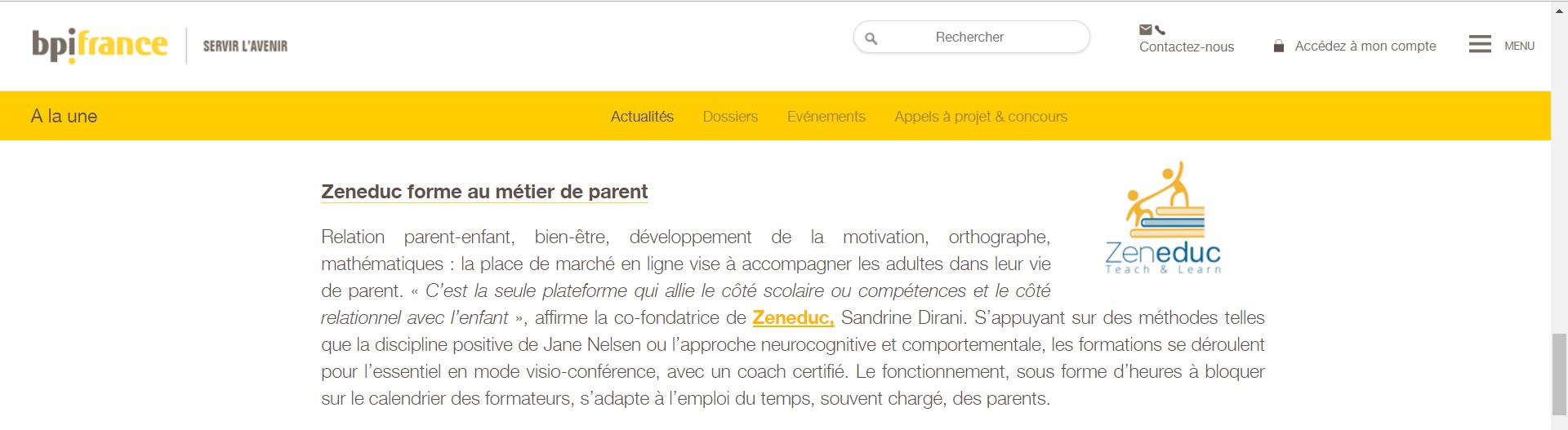 Zeneduc : l'une des start-up françaises qui dessinent l'éducation du futur pour la BPI