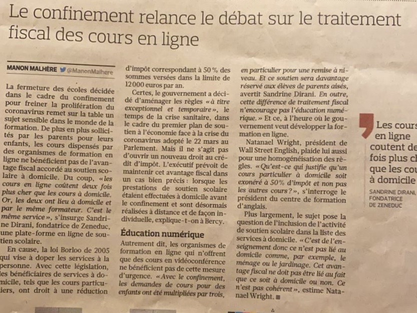 Traitement fiscal des cours en ligne : le combat continue